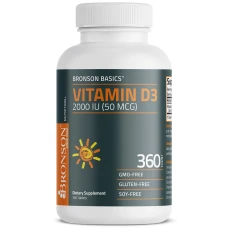Vitamina D3 2000UI, 360 tablete, Bronson Laboratories