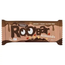 Baton cu migdale invelit in ciocolata bio 30g Roobar