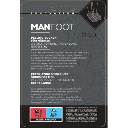 Sosete exfoliante pentru barbati ManFoot, 1 bucata, SheCosmetic