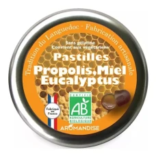 Bomboane artizanale cu propolis, miere si eucalipt bio, 45g, Aromandise