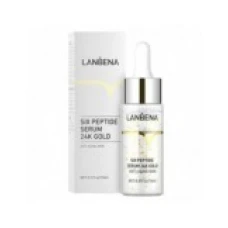 Ser, Lanbena, Acid Hialuronic si Sase Peptide din Aur, Anti-Imbatranire, Efect Asupra Ridurilor Fine, 15ml