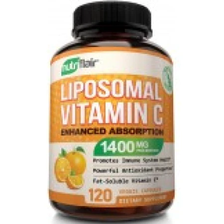 Vitamina C, NutriFlair, Lipozomala, Absorbtie Rapida, Intareste Sistemul Imunitar, Antioxidant Puternic, 1400mg / portie, 120cp