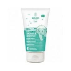 Gel de Dus si Sampon 2 in 1, Weleda, Kids, cu Ulei de Susan pentru Hidratare, Aroma Menta, 150ml