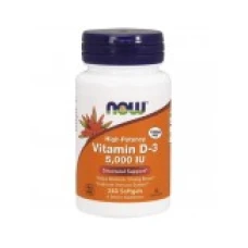 Vitamina D3, NOW Foods, Absorbtie Rapida, Intareste Sistemul Imunitar si Osos, 125mcg / 5.000 IU / portie, 240 capsule
