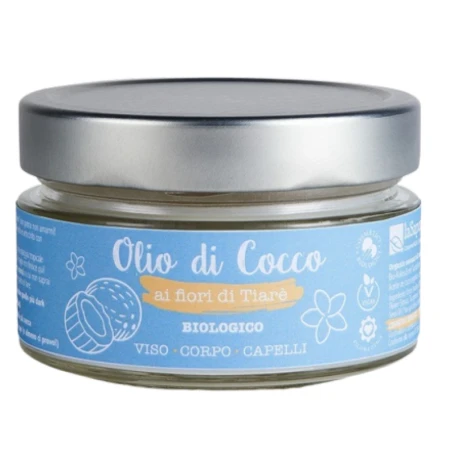 Ulei organic pur de cocos cu flori de tiare, 150ml, La Saponaria