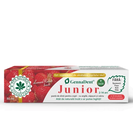 Gennadent Junior Capsuni, 80mililitri, Viva Natura
