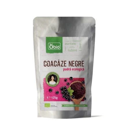 Coacaze negre pudra bio, 125g - Obio