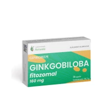 Ginkgo biloba fitozomal Ginkorem 160mg, 30 capsule, Laboratoarele Remedia